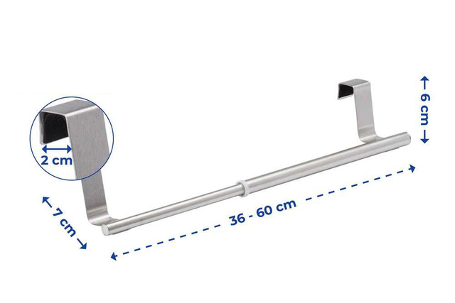 Umeras prosoape reglabile WENKO, mâner pentru agățat pe ușa dulapului și sertare