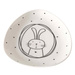Farfurie cu forma neregulata Hoppy, model cu iepuras, 20 x 16 cm.