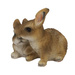 Figurină de grădină cu iepurași, 16 x 15 x 14 cm