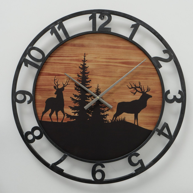 Ceas de perete cu motiv de iarnă, LUDWIG, Ø 70 cm