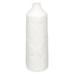 Vaza ceramica CIRCLE, alba, 30 cm