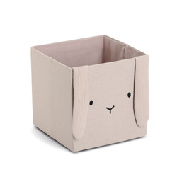 Cutie pentru jucării din muselină COZY KIDS cu urechi, 28 × 28 × 28 cm