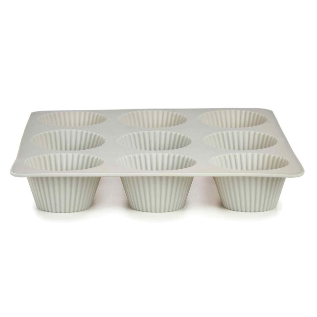 Tava de briose din silicon, pentru 9 bucati