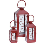 Set de felinare metalice, 3 buc.