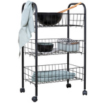 Carucior multifunctional cu 3 niveluri, FLORENZ BLACK, Wenko