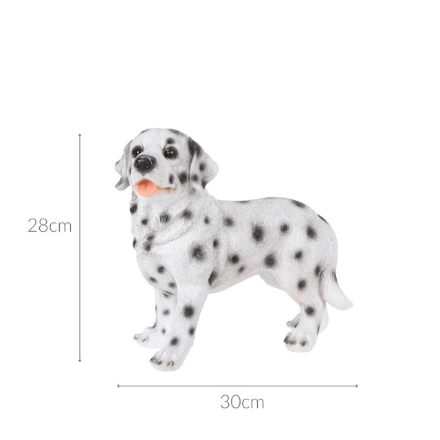 Figurina de gradina caine dalmatian, inaltime 28 cm, din piatra artificiala