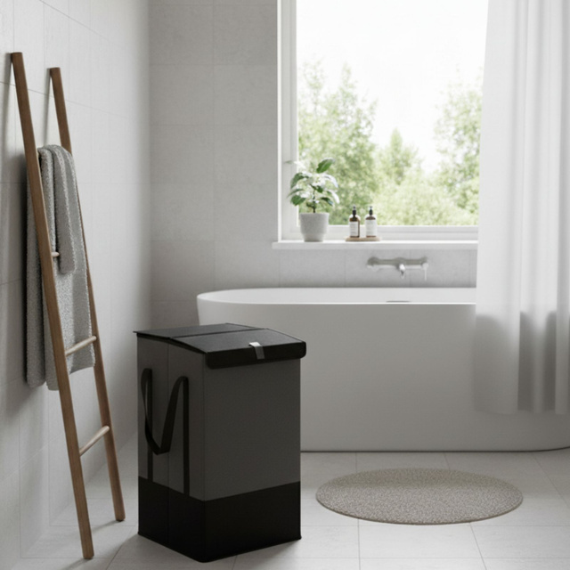 Sac pentru rufe închis BICOL, 45 l, antracit