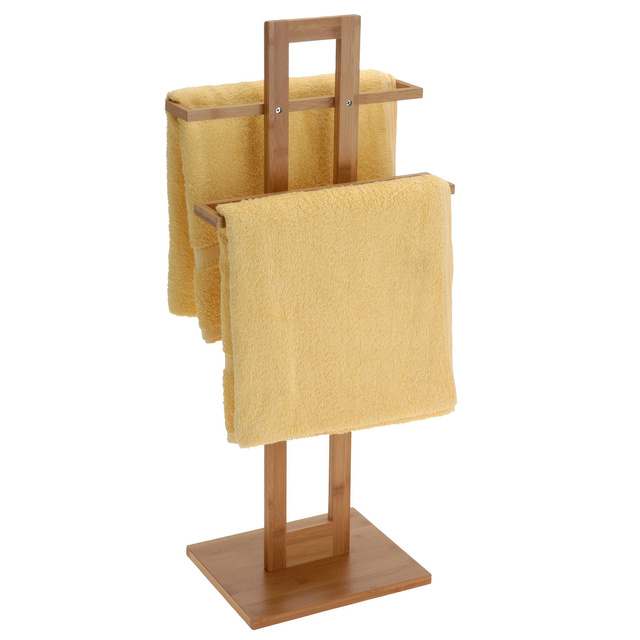 Suport pentru prosoape de baie BAMBUS, cu 2 brațe