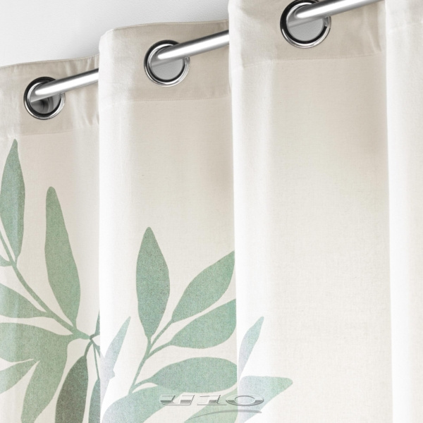Perdea cu model de frunze imprimate, NYMPA, 140 x 240 cm