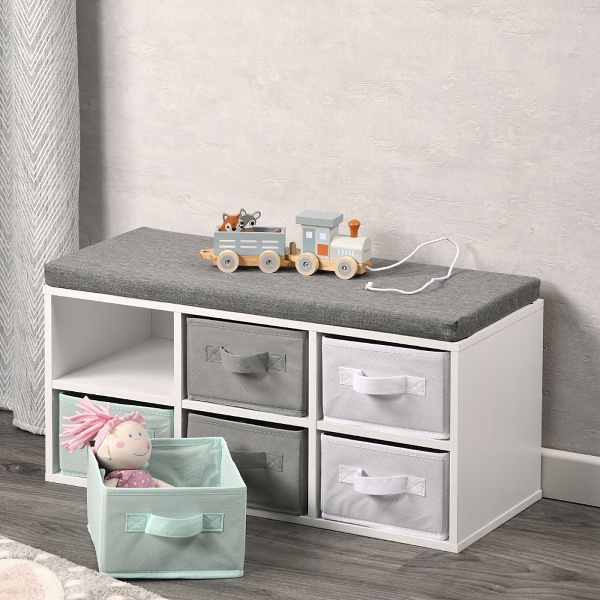 Banca pentru copii cu 6 organizatoare textile, Kesper