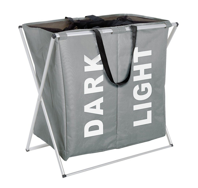 Recipient pentru rufe DUO GREY - până la 120 de litri, WENKO, gri închis