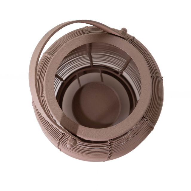 Felinar metalic cu maner, 16 x 19 cm