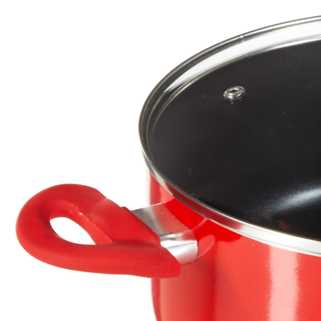 Oala cu capac, din aluminiu, 24 cm