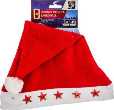 Caciula lui Mos Craciun cu iluminare LED