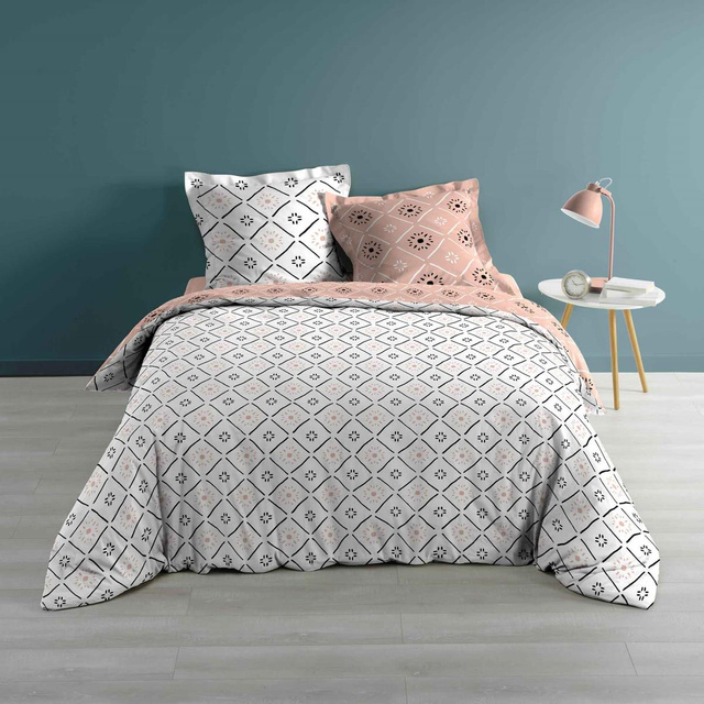 Set lenjerie de pat din bumbac TAHINA, 240 x 220 cm