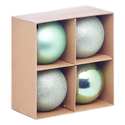 Set de globuri de Crăciun, Ø 10 cm, 4 bucăți