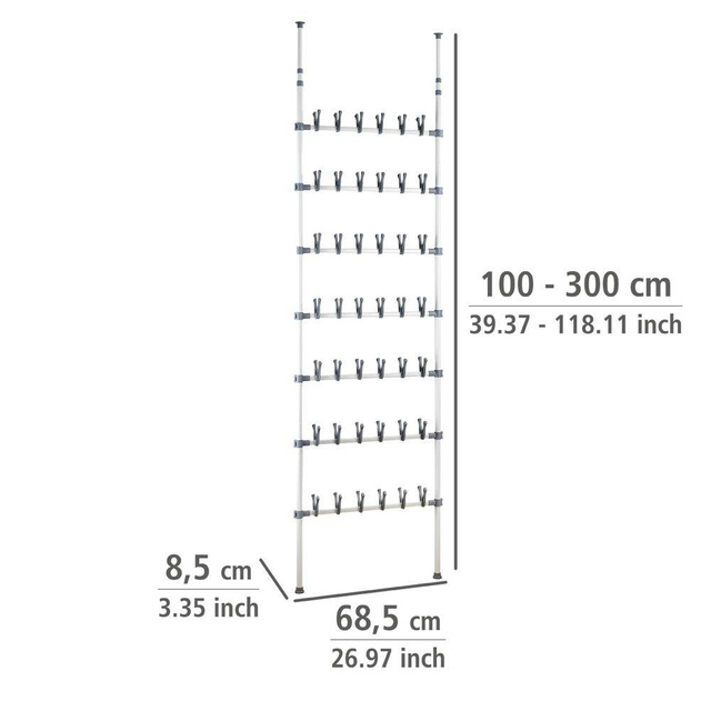 Organizer telescopic pentru încălțăminte ATLAS - 42 perechi de pantofi, WENKO