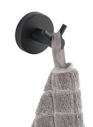 Cuier prosoape BOSIO, Negru, 5,5x5,5 cm,WENKO