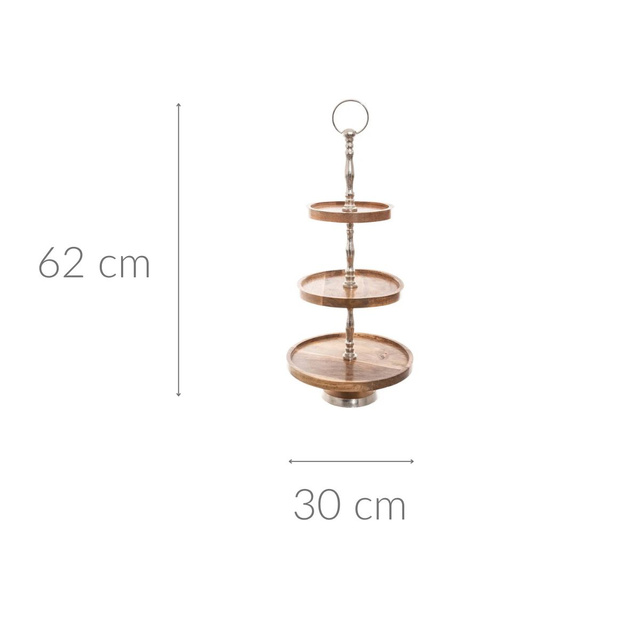 Platou din lemn de mango, inaltime 62 cm