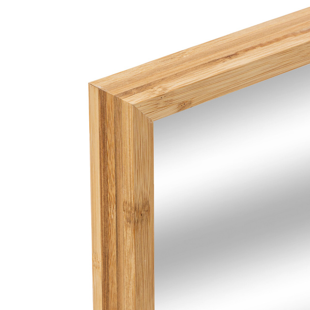 Oglinda de baie in rama de bambus, 34 x 44 cm