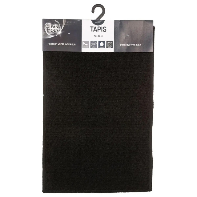 Covoras baie TAPIS UNI, Negru, 40x60 cm, 5five Simple Smart