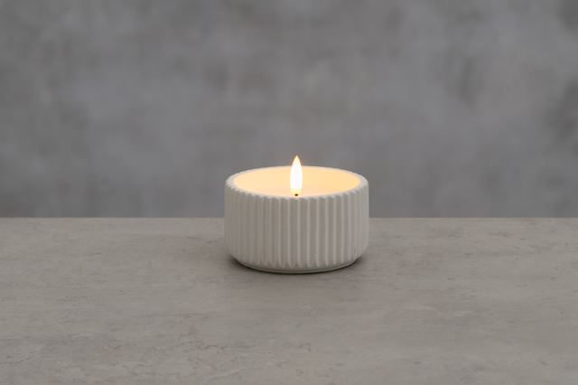 Lumânare LED din ceară cu flacără 3D, Ø 10 cm, model 2