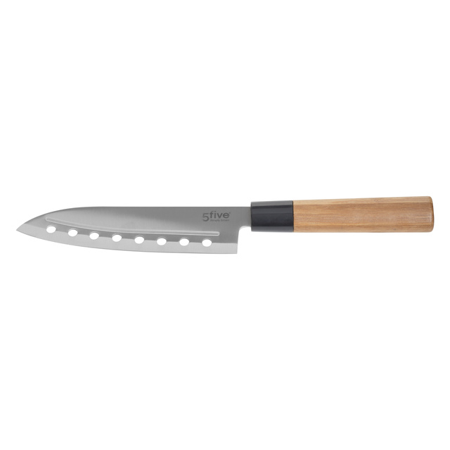 Cuțit Santoku cu mâner din bambus