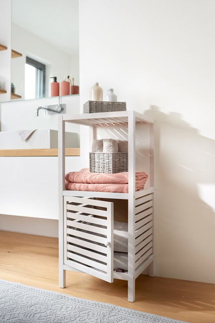 Raft baie din lemn cu dulap, 2 niveluri, ZELLER