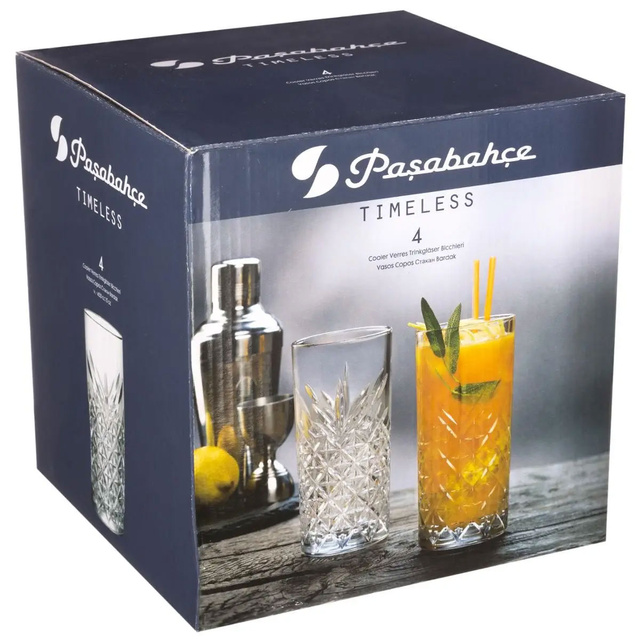 Set 4 pahare inalte, 450 ml