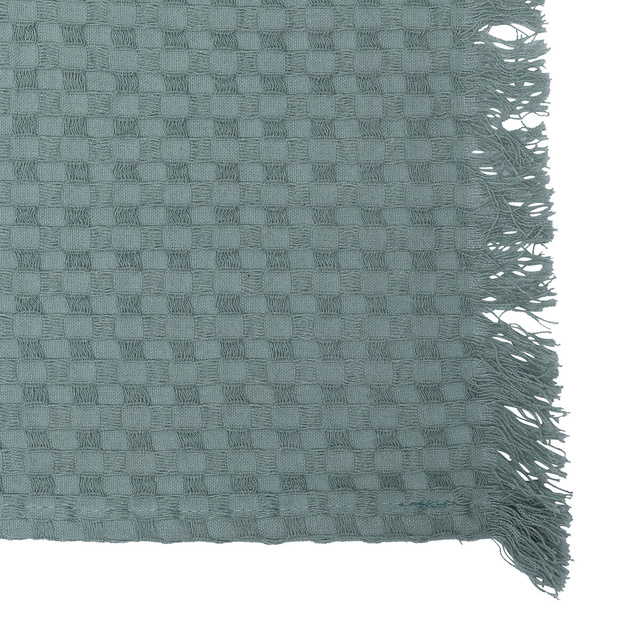 Cuvertura de pat din bumbac WIDDY cu franjuri, 130 x 180 cm