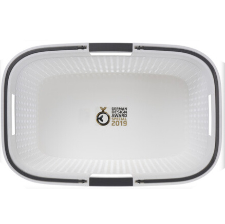 Coș de rufe cu mânere, plastic, 60 x 40 x 26 cm