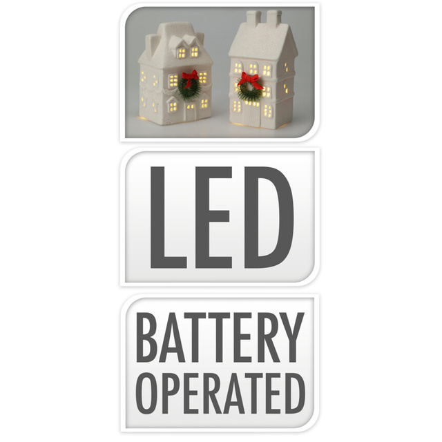 Figurină de Crăciun, o casă cu un acoperiș strălucitor