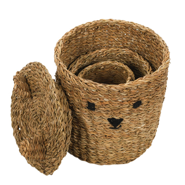 Coșuri pentru jucării Urși cu urechiușe JOY, 3 bucăți