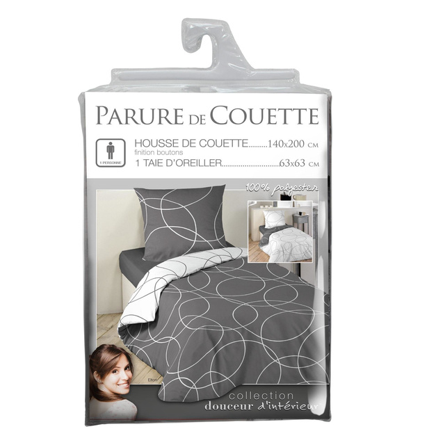 Set lenjerie de pat ELTO, 140 x 200 cm, cercuri