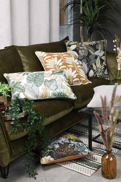 Perna decorativă ANTONIN din catifea reiată, 45 x 45 cm