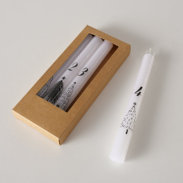 Lumânări adventiste conice cu numere ADA, 20 cm