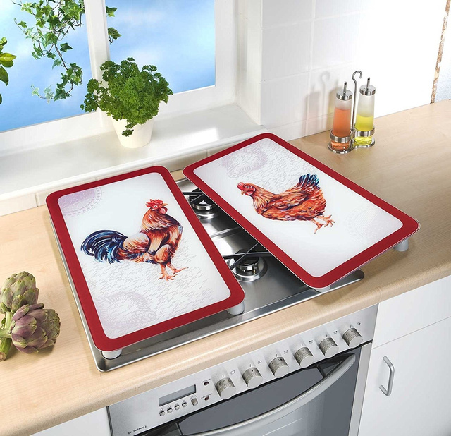 Plăci de protecție din sticlă FARMI pentru aragaz – 2 bucăți, WENKO