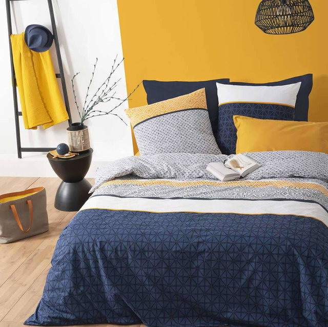 Set lenjerie de pat, lenjerie de pat, pilota 100% bumbac 240 x 220 cm