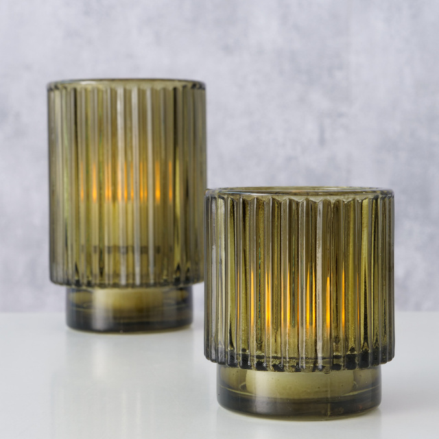 Borcane cu caneluri BUNA, inaltime 8-13 cm