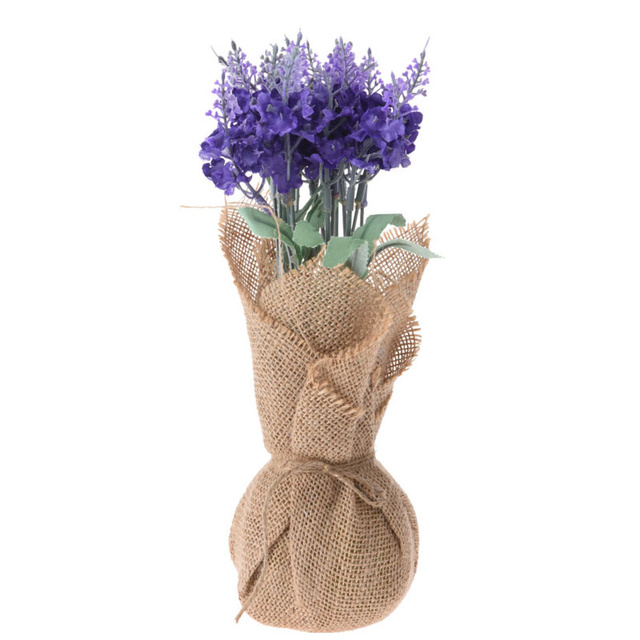 Plantă artificială într-o pungă de pânză, 26 cm