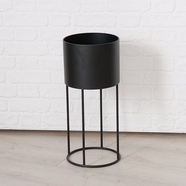 Set 3  suporturi pentru  flori Aurela, negru