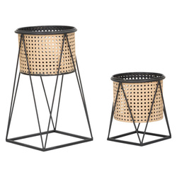 Suporturi metalice  ghiveci, model impletitura vieneza, 2 buc.