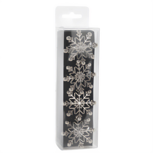 Ineluri argintii pentru șervețele cu motiv sărbătoresc, 4 buc.