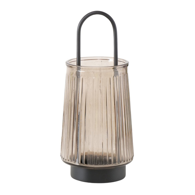 Sfeșnic din sticlă cu mâner IVER, 25,5 cm