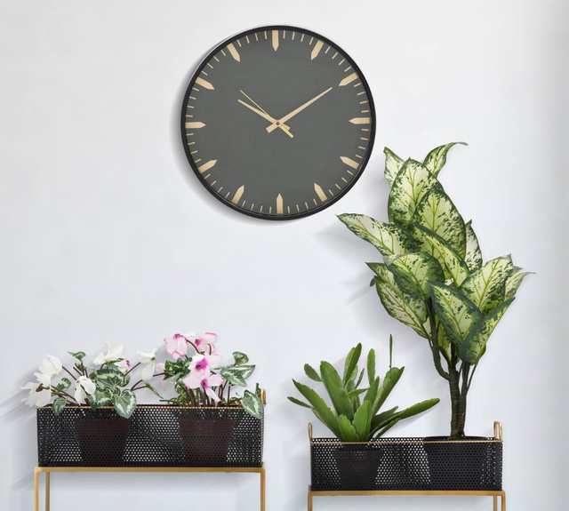 Ceas de perete cu limbi aurii, Ø 40 cm