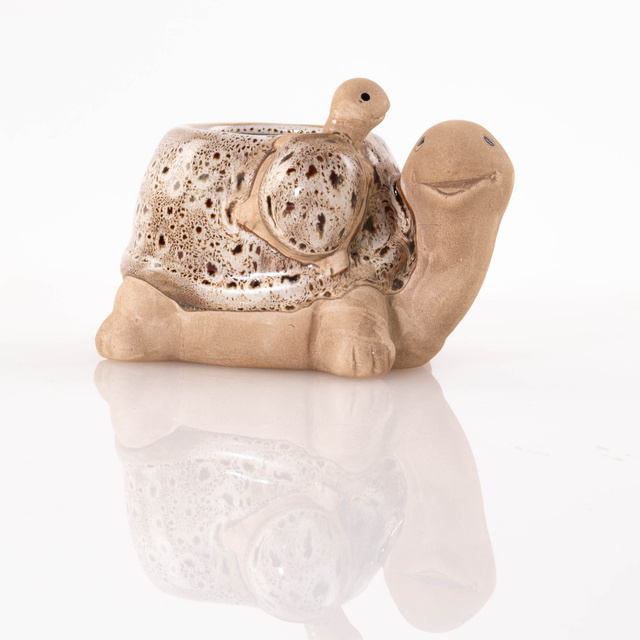 Ghiveci de gradina din portelan, broasca testoasa, 15 x 11 cm