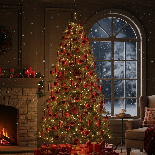 Set de ornamente de Crăciun, 57 buc.