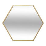 Suport tip oglinda pentru lumânări, hexagonal, Auriu, Ø 20 cm