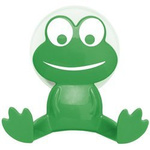 Cârlig universal FROG cu ventuză, suport, WENKO, verde