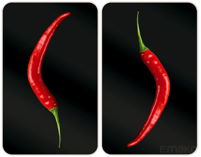 Plăci de protecție pentru aragaz, HOT CHILI – 2 bucăți, WENKO, ardei iute